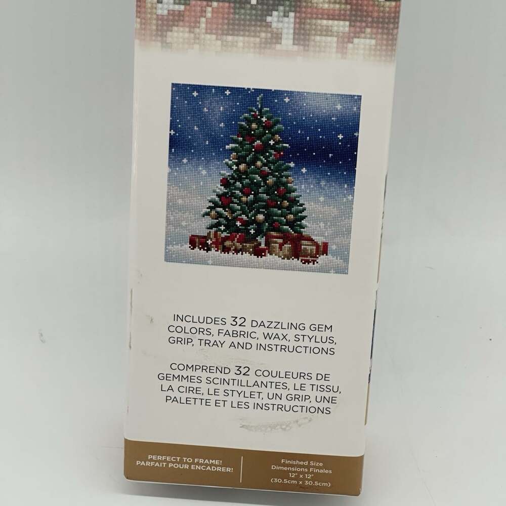 Diamond Art by Leisure Arts Holiday Christmas Tree 12x12 Paint by Number Kit - Picture 2 of 8